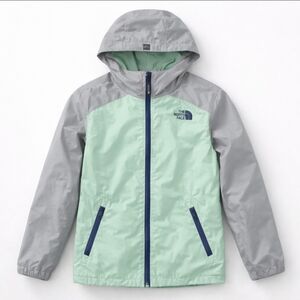 Girls The North Face Lightweight Jacket Medium Size 10 12 Green Hood Hooded